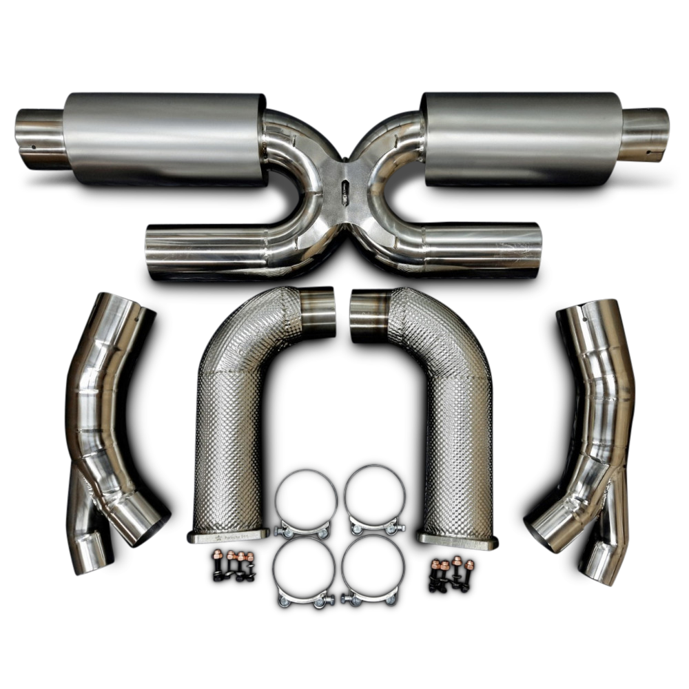 Non-Valved Catback Exhaust System - 2014-2019 Porsche 911 Turbo/Turbo S(Test)