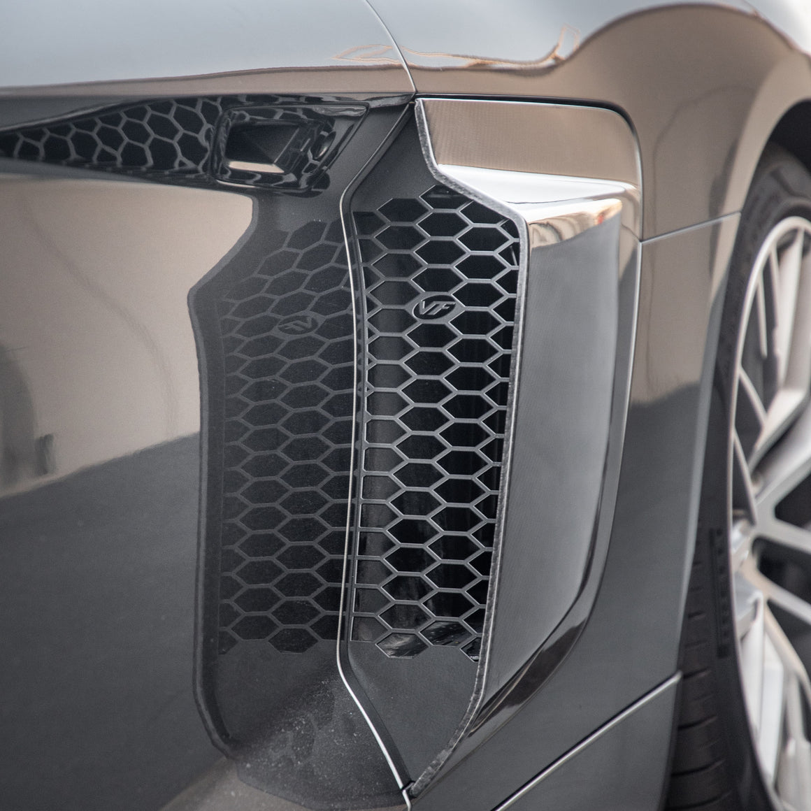 Audi R8 LMS Style Carbon Fiber Side Blades Upgrade (Gen 2)